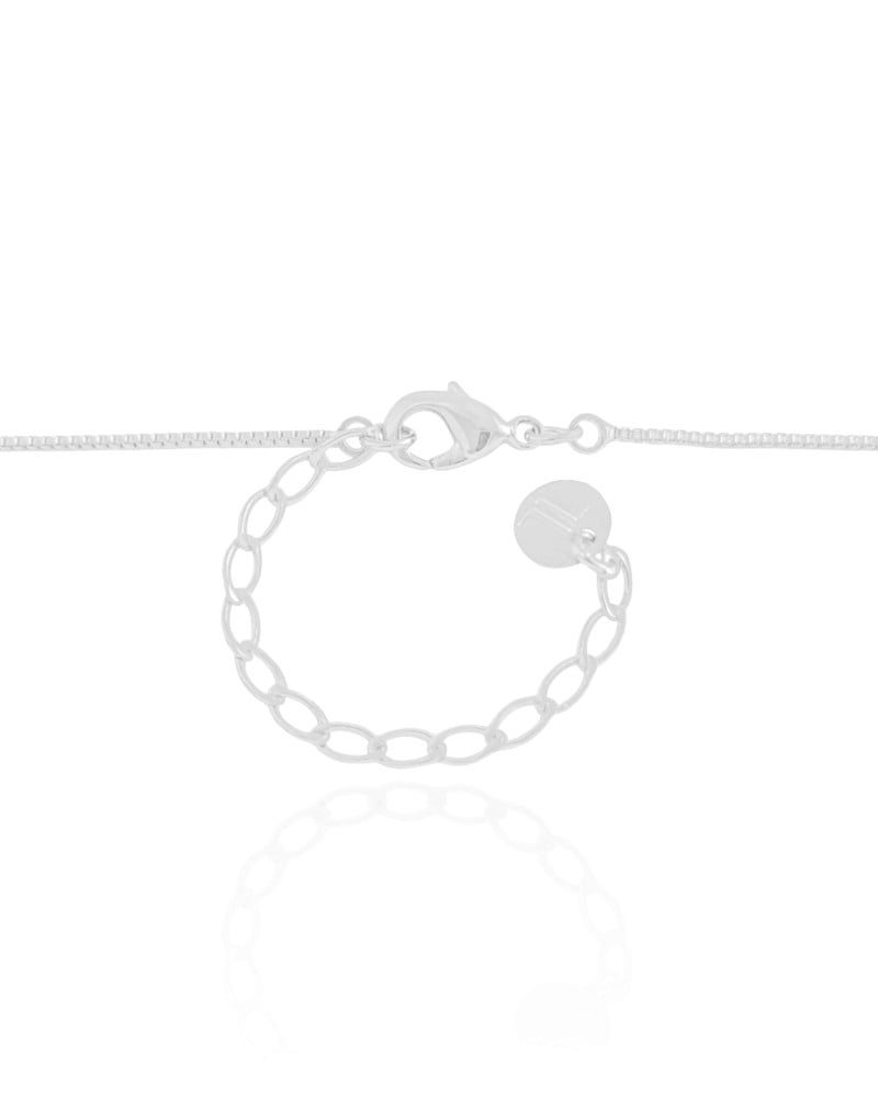 Gargantilha Veneziana Orgânico Vazado Ponto de Luz Cristal Ródio Branco - 45 cm