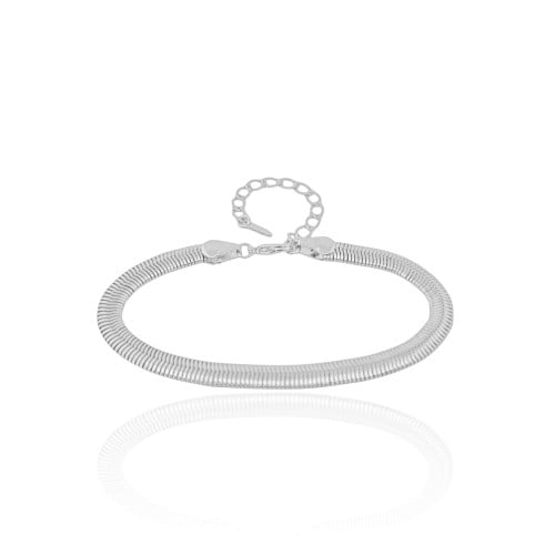 Pulseira Snake Ródio Branco