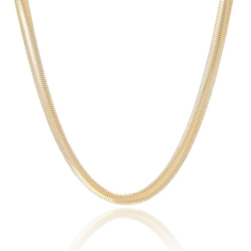 Choker Snake Banhado a Ouro 18K
