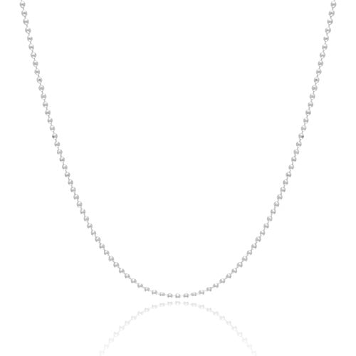 Choker Bolinhas 1.5 mm Ródio Branco