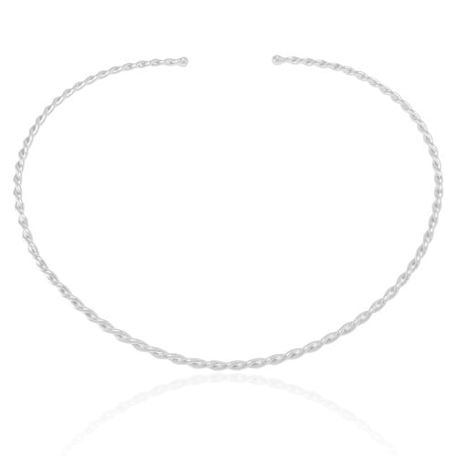 Aro Torcido 3mm Ródio Branco