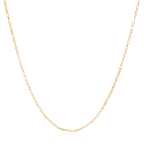 Gargantilha Elos Retos 1.5 mm Banhado a Ouro 18K
