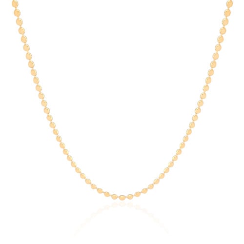 Choker Plaquinhas Redondas Lisas Banhado a Ouro 18K