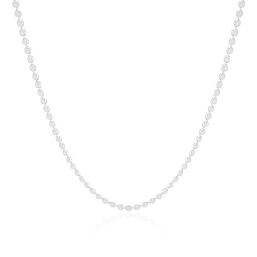Choker Plaquinhas Redondas Lisas Ródio Branco