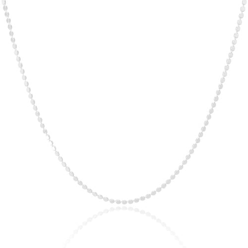 Choker Bolinhas Achatadas Ródio Branco