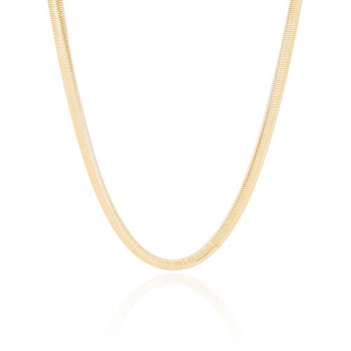 Choker Snake 6 mm Banhado a Ouro 18K