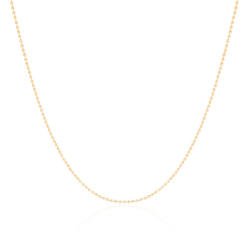Choker Bolinhas Lisas 1.5 mm Banhado a Ouro 18K