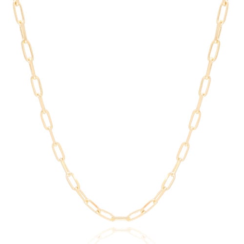 Gargantilha Elos 5 mm Lisos Banhado a Ouro 18K