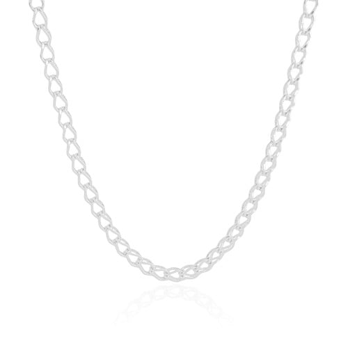 Choker Elos Duplos 5 mm Ródio Branco