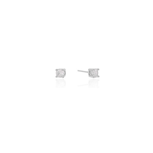 Brinco Ponto de Luz 5 mm Cristal Ródio Branco
