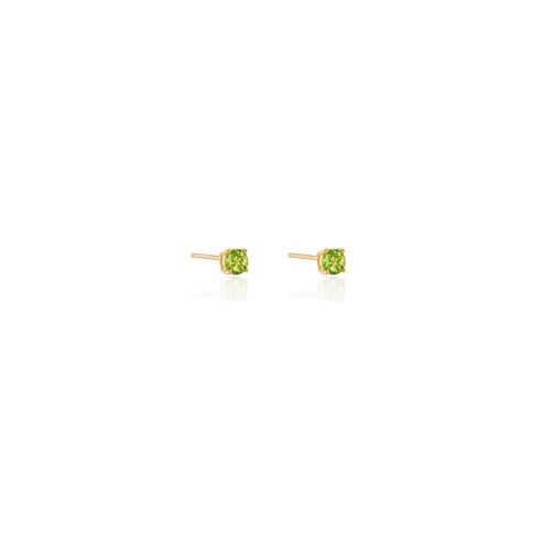 Brinco Ponto de Luz Green Light 4 mm Banhado a Ouro 18K