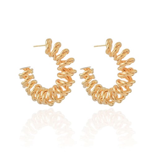Brinco Argola Mola Banhado a Ouro 18K
