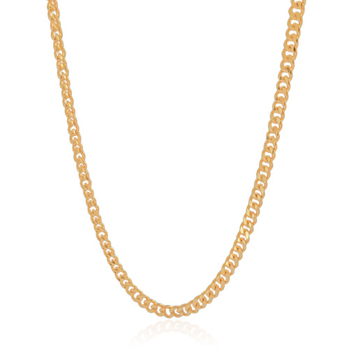 Gargantilha Grumet 6 mm Banhado a Ouro 18K - 45 cm