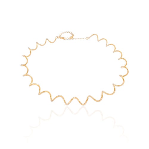 Aro Ondulado Banhado a Ouro 18K