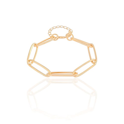 Pulseira Elos Ovais Banhado a Ouro 18K