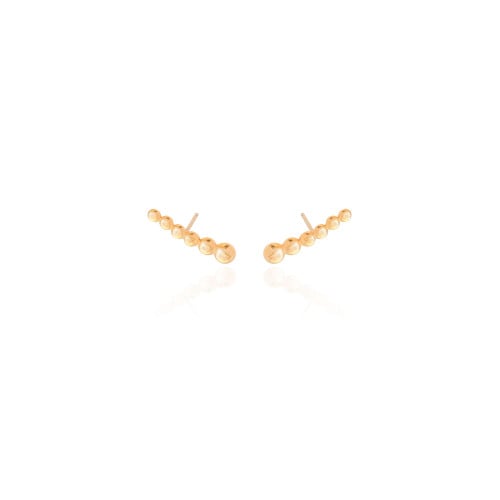 Ear Cuff Redondo Liso Banhado a Ouro 18K
