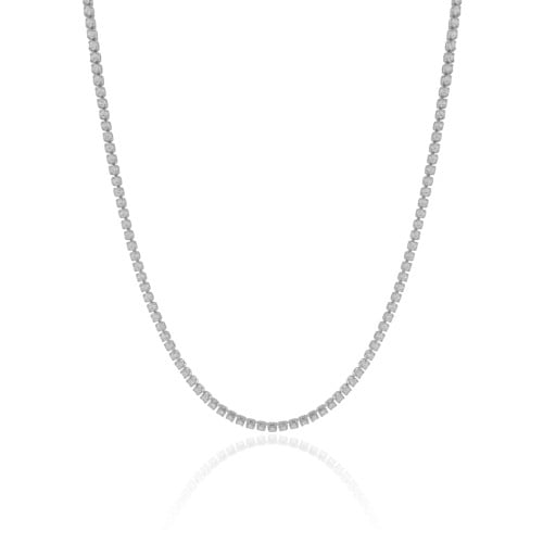 Choker Riviera Cristal 1.75 mm Ródio Branco