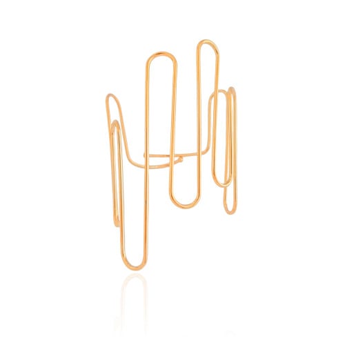 Bracelete Fio Ondas Banhado a Ouro 18K