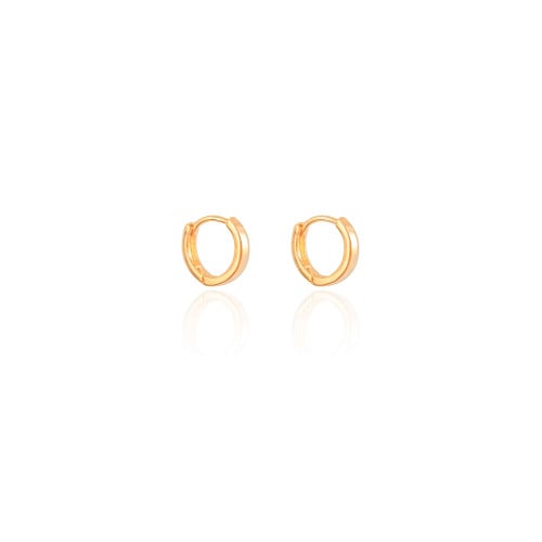Brinco Argola Click 1.2 cm Banhado a Ouro 18K