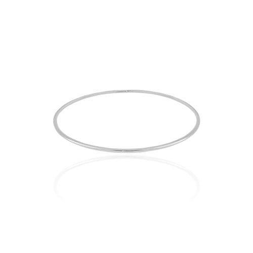 Bracelete Fechado Fio Ródio Branco