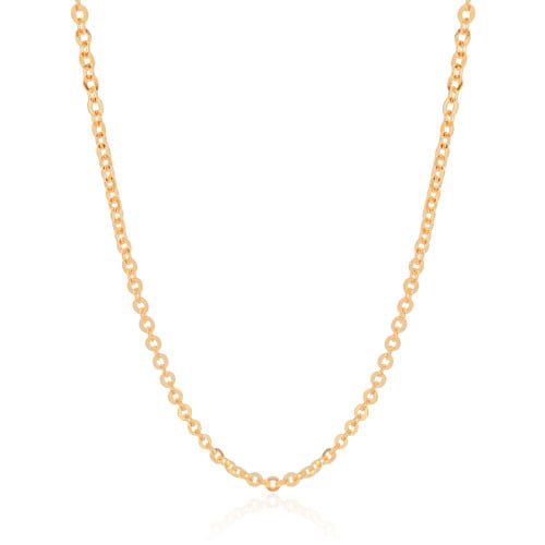 Gargantilha Elos Bailarina 3 mm Banhado a Ouro 18K - 45 cm