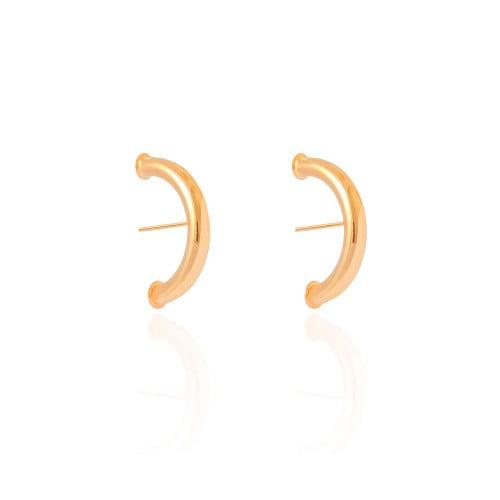 Ear Hook Tubo 4 mm Banhado a Ouro 18K