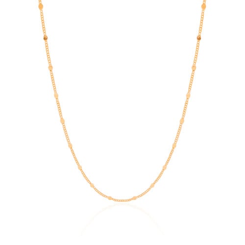 Choker Grumet Plaquinhas Banhado a Ouro 18K - 33 cm