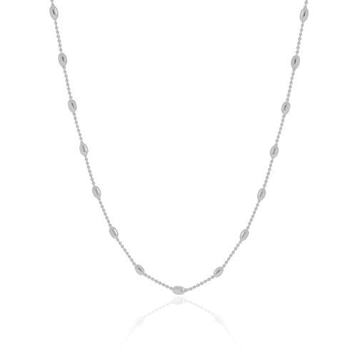 Choker Gomos 3 mm Ródio Branco