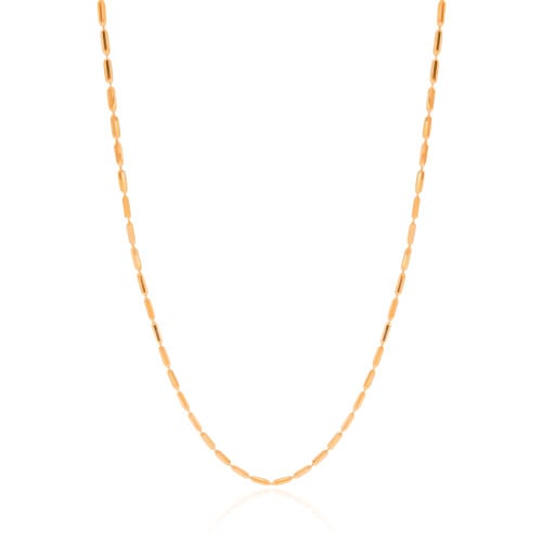 Gargantilha Canutilhos 1 mm Banhado a Ouro 18K - 45 cm