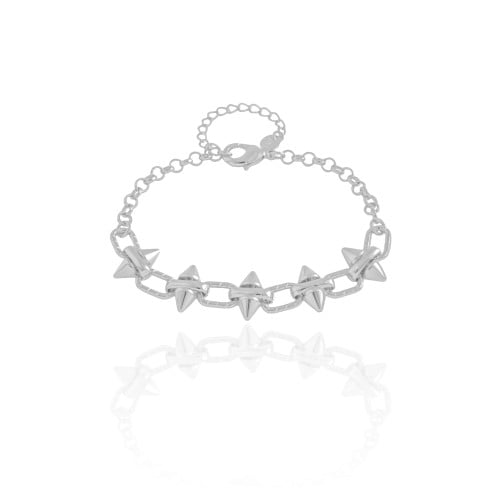 Pulseira Elos Spike Ródio Branco