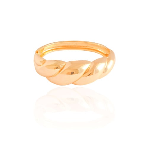 Bracelete Torcido Liso Banho Dourado