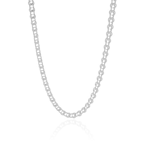 Choker Elos Nó Ródio Branco