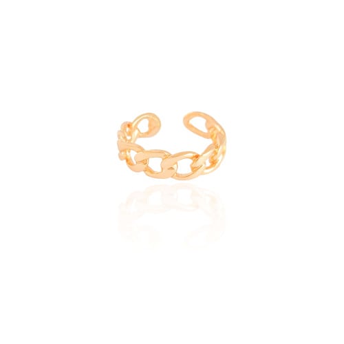 Anel Ajustável Grumet Tamanho G Banhado a Ouro 18K