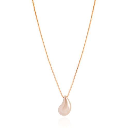 Gargantilha Veneziana Gota Pérola 1.8 cm Banhado a Ouro 18K - 45 cm