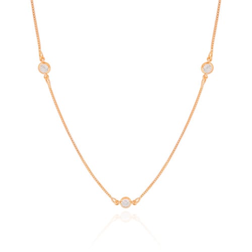 Choker Veneziana Pontos de Luz Cristal Banhado a Ouro 18K