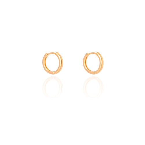 Brinco Argola Click Lisa 1.4 cm Banhado a Ouro 18K