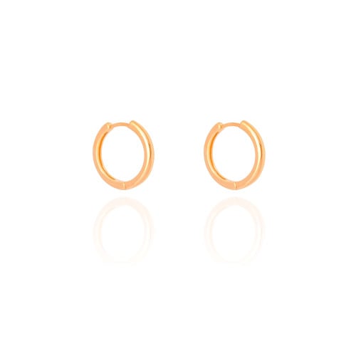 Brinco Argola Click Lisa 1.8 cm Banhado a Ouro 18K