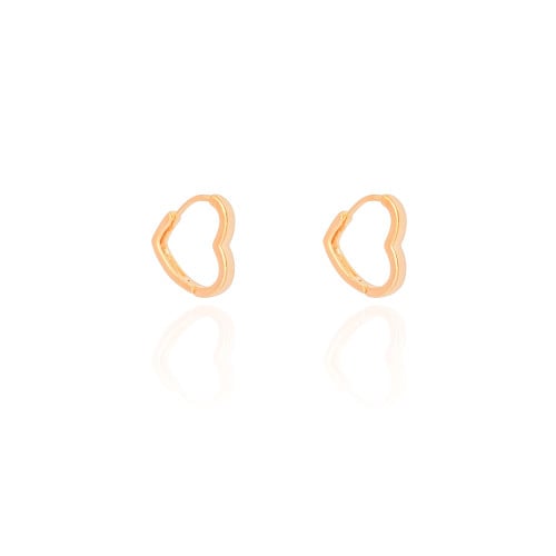 Brinco Argola Click Coração 1.7 cm Banhado a Ouro 18K