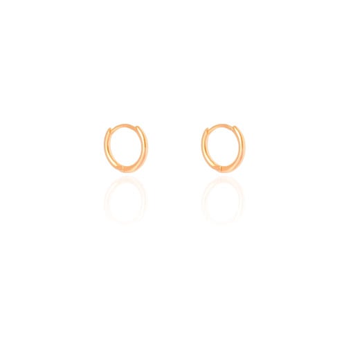 Brinco Argola Click Lisa 1.3 cm Banhado a Ouro 18K