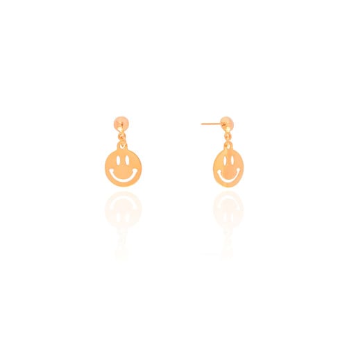 Brinco Infantil Sorriso 2.0 cm Banhado a Ouro 18K