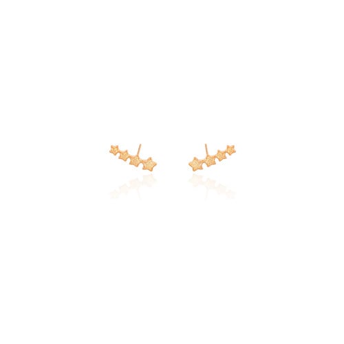 Ear Cuff Infantil Estrelas Banhado a Ouro 18K