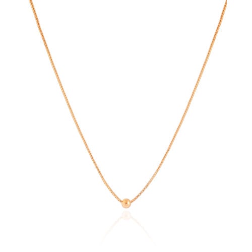 Gargantilha Infantil Veneziana Bolinha Lisa 4 mm Banhado a Ouro 18K