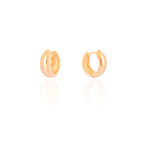 Brinco Argola Click Lisa 1.8 cm Banhado a Ouro 18K