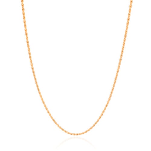 Gargantilha Cordão Baiano 1.5 mm Banhado a Ouro 18K - 45 cm
