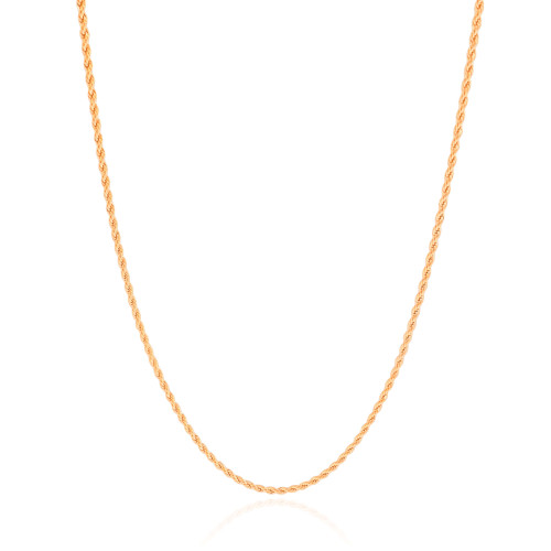 Gargantilha Cordão Baiano 1.5 mm Banhado a Ouro 18K - 45 cm