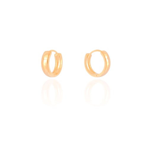 Brinco Argola Click Lisa 1.7 cm Banhado a Ouro 18K