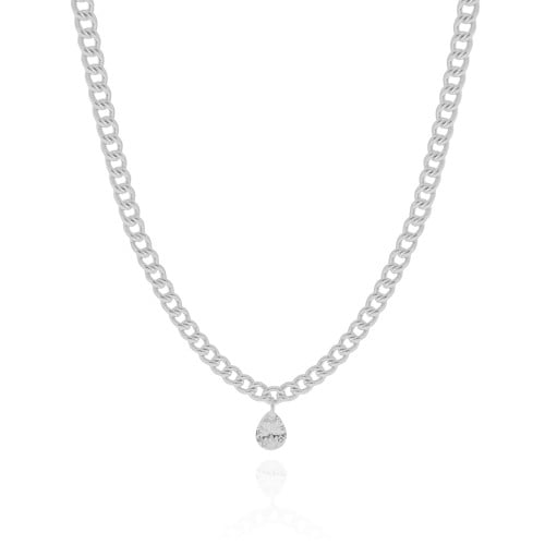 Choker Grumet Gota Cristal Ródio Branco