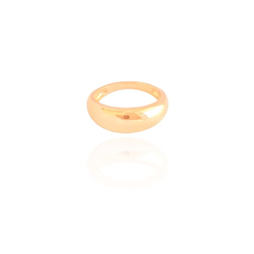 Anel Liso Tamanho 15 Banhado a Ouro 18K