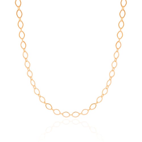 Choker Elos Losango 4 mm Banhado a Ouro 18K