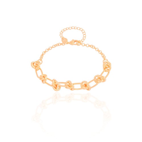 Pulseira Elos Nó Banhado a Ouro 18K